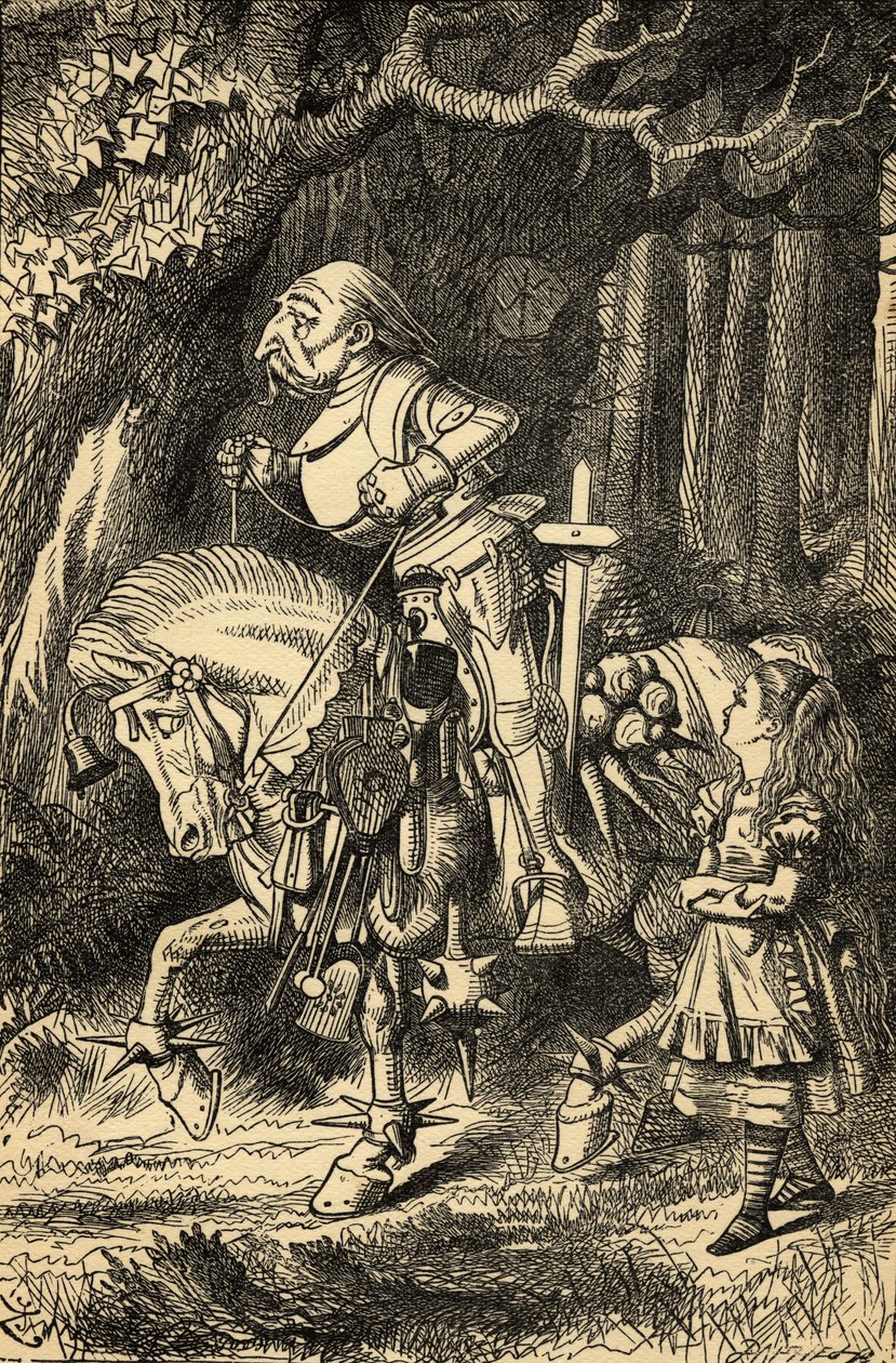Alice e il Cavaliere Bianco, illustrazione da 