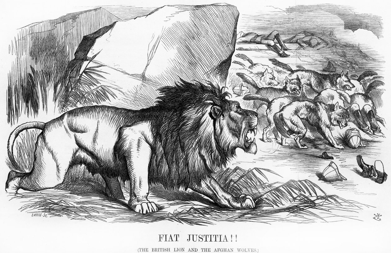 Fiat Justitia! Il leone britannico e i lupi afghani, vignetta da 