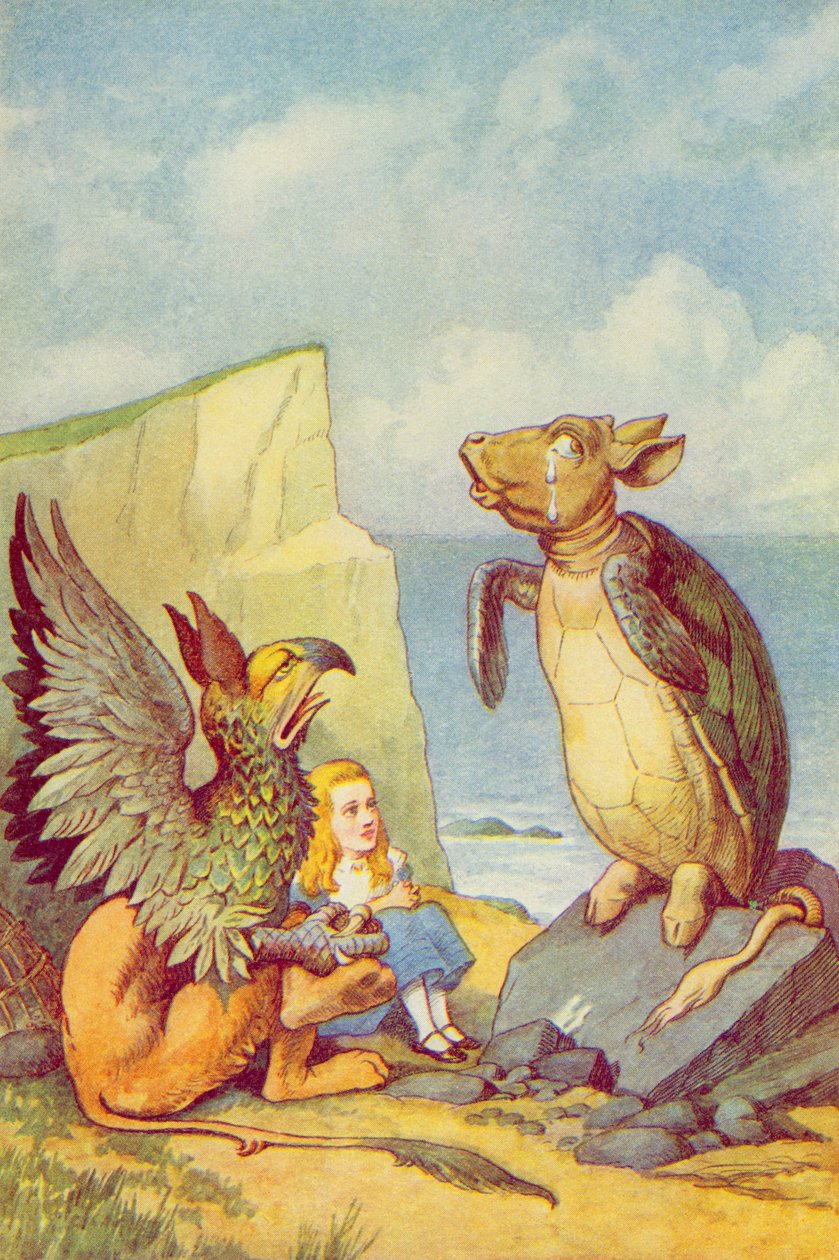 La Falsa Tartaruga e il Grifone, illustrazione da 
