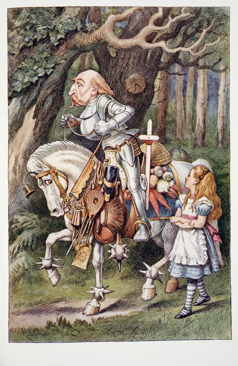 Il Cavaliere Bianco, Le Avventure di Alice nel Paese delle Meraviglie e Attraverso lo Specchio e Cosa Alice Trovò Lì, di Lewis Carroll, pubblicato nel 1911 da John Tenniel