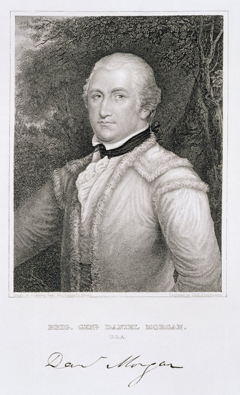 Generale di Brigata Daniel Morgan (1736-1802) inciso da John Francis Eugene Prud