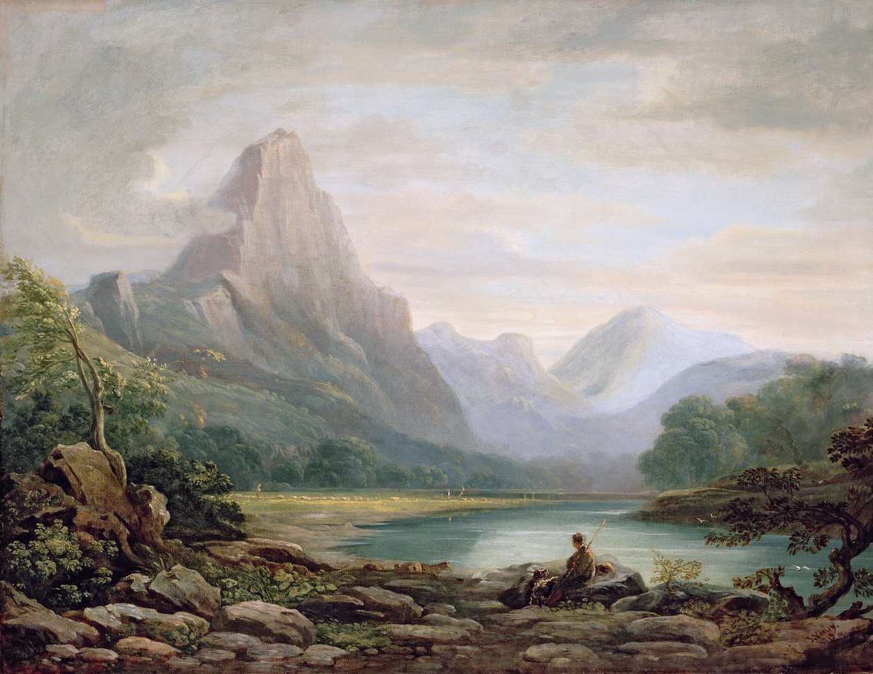 Una valle gallese, 1819 da John Varley