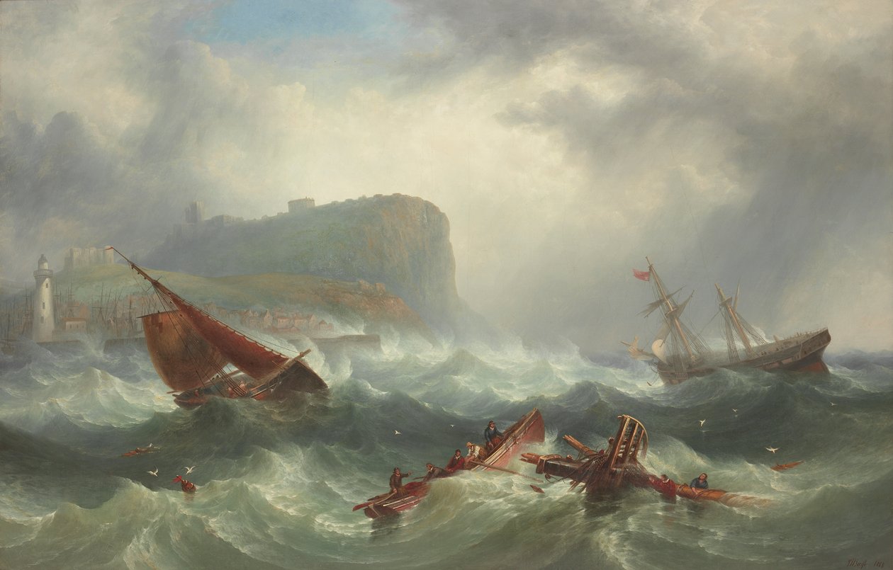 Naufragio al largo di Scarborough, 1863 da John Warkup Swift