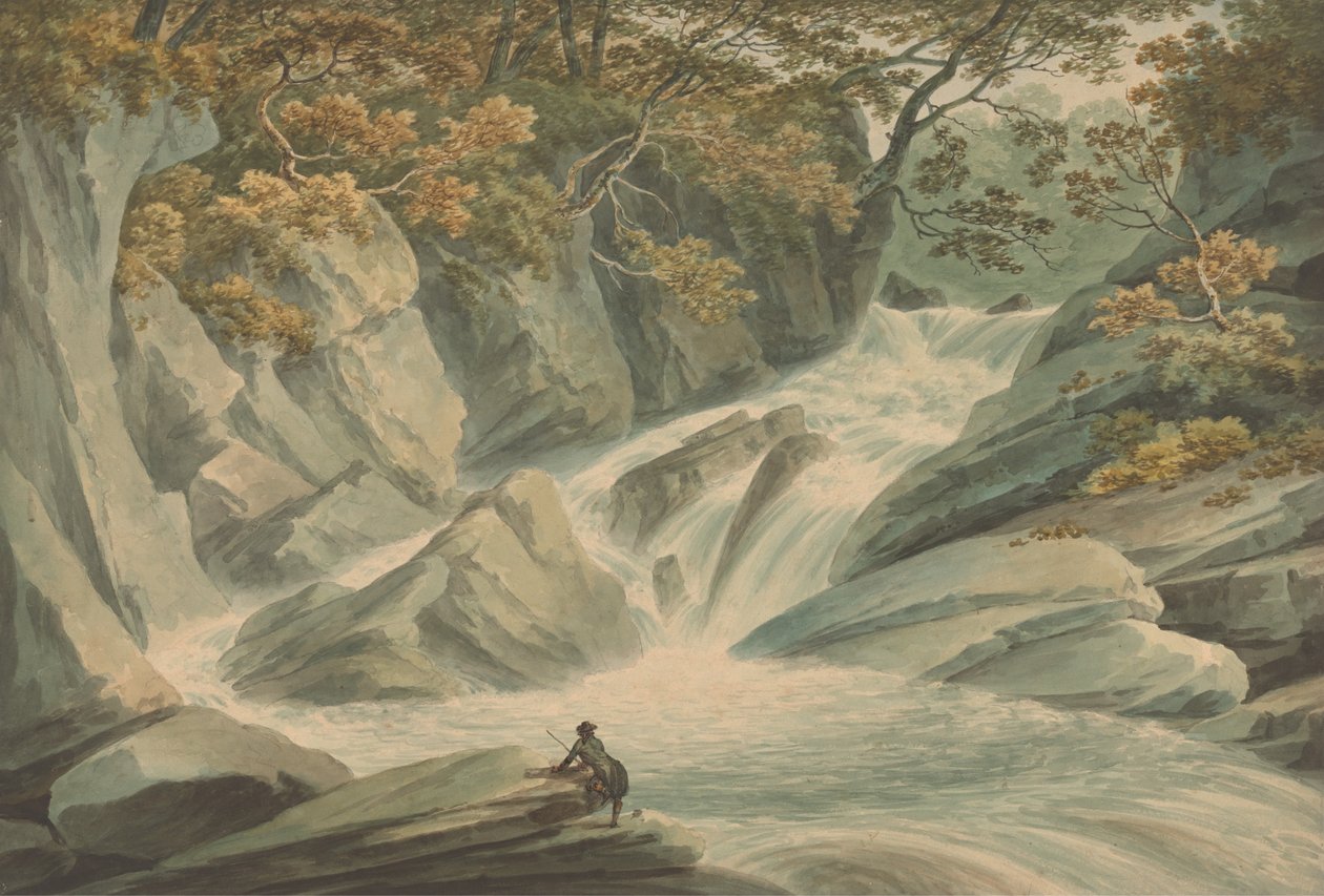 Hafod - Parte superiore della cascata da John Warwick Smith