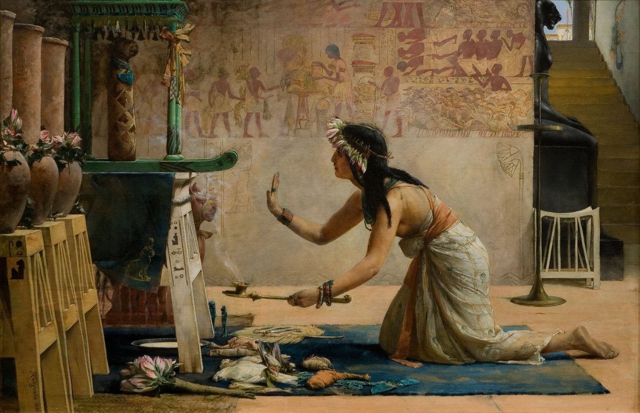 Le esequie di un gatto egiziano da John Weguelin