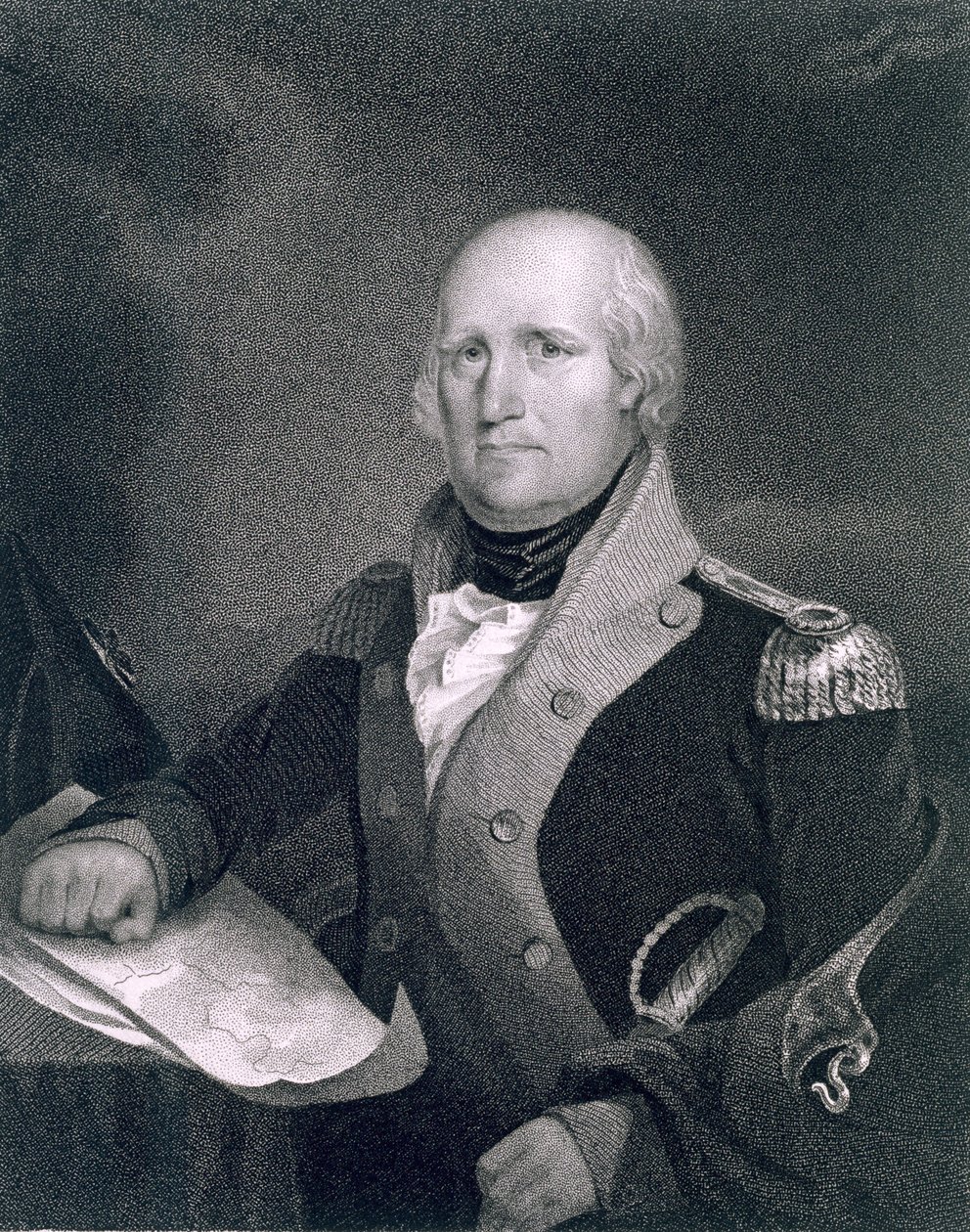George Rogers Clark (1752-1818) inciso da Thomas B. Welch (1814-74) da una copia dell