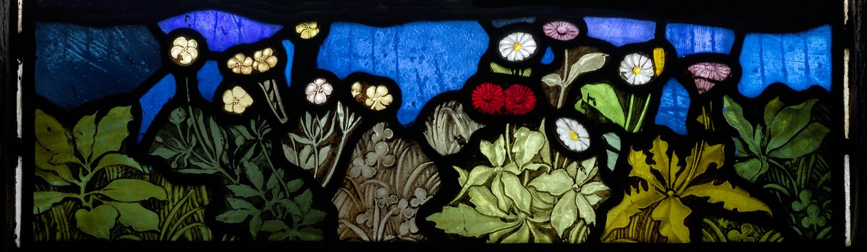 Fiori (dettaglio), Te Deum, Finestra Orientale da John William Brown