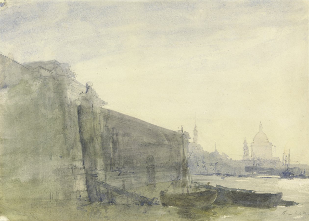 Il Tamigi, mattina presto, verso St. Paul