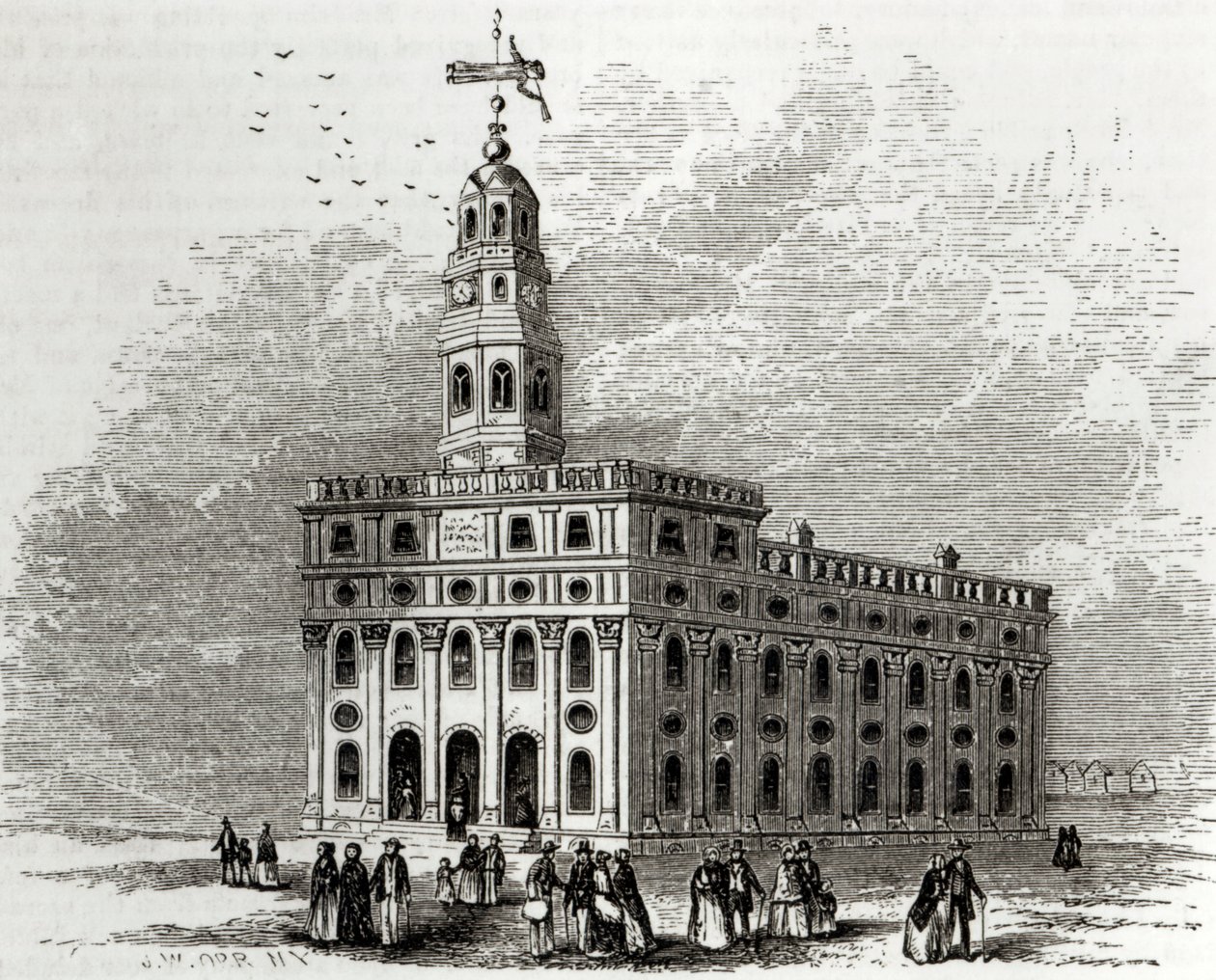 Tempio di Nauvoo, Illinois, 1854 da John William Orr
