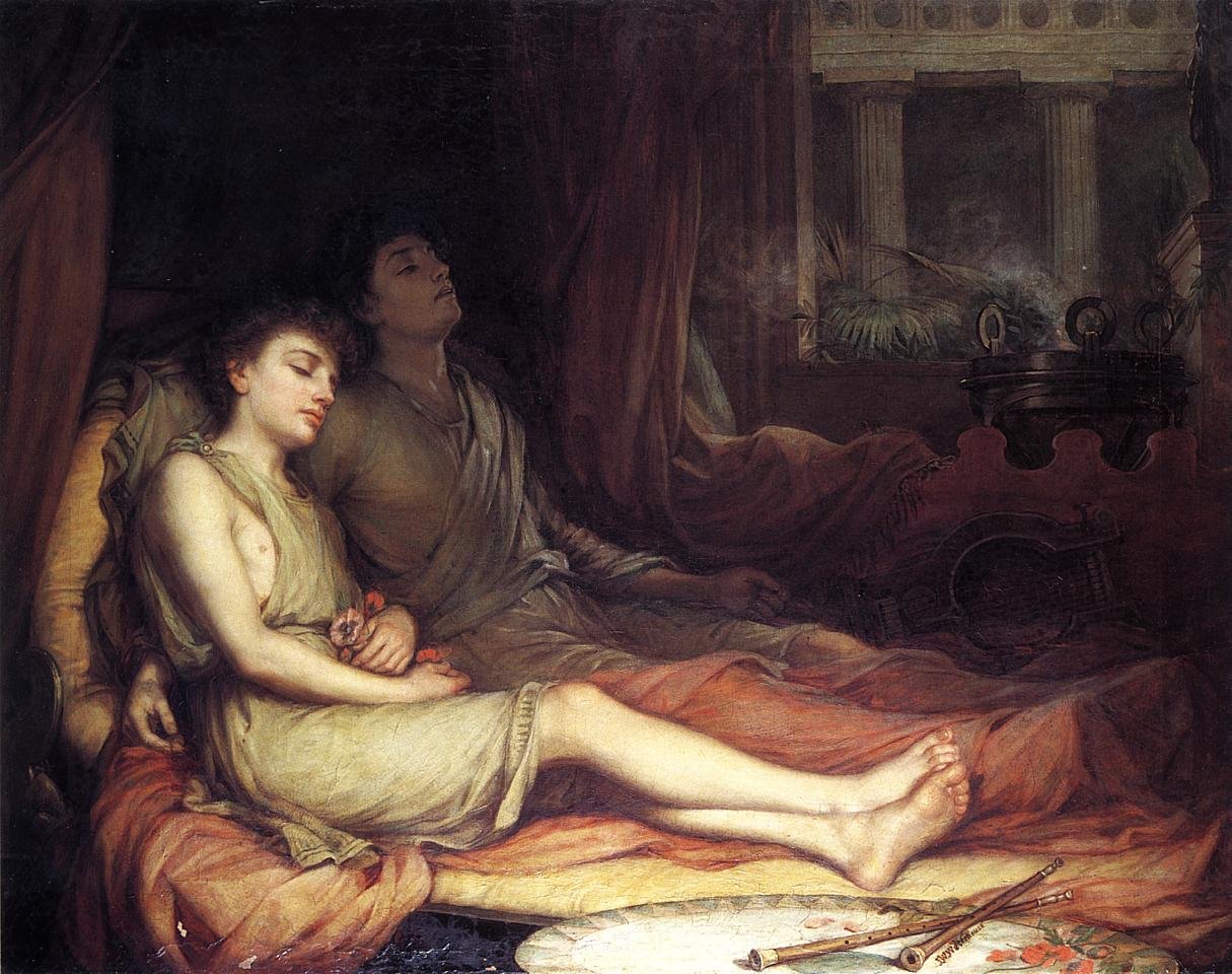 Il sonno e suo fratellastro la morte da John William Waterhouse