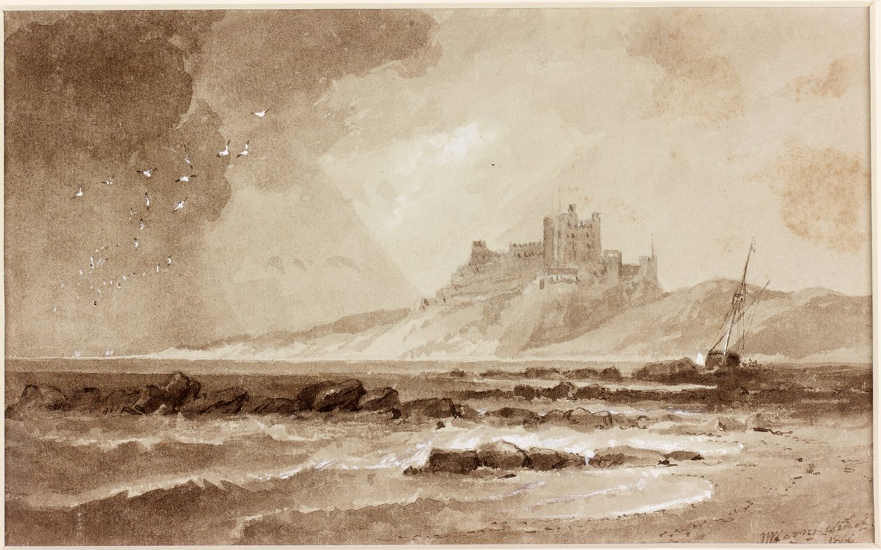 Castello di Bamburgh dal nord da John Wilson Carmichael