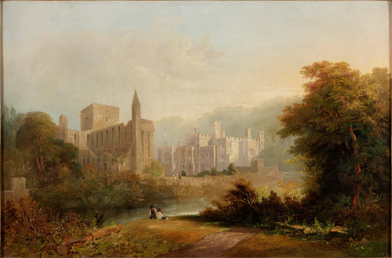 Brinkburn Grange e le Rovine di Brinkburn Priory da John Wilson Carmichael