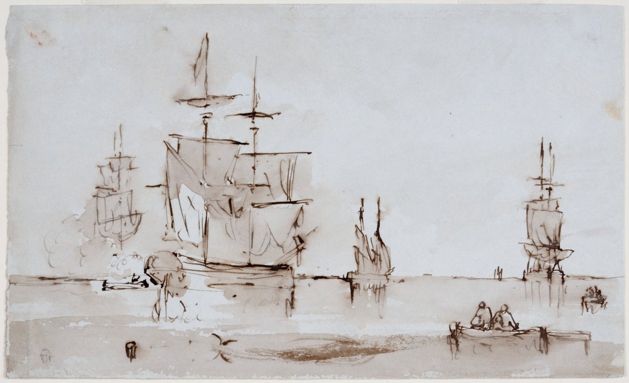 Studio compositivo per un paesaggio marino da John Wilson Carmichael