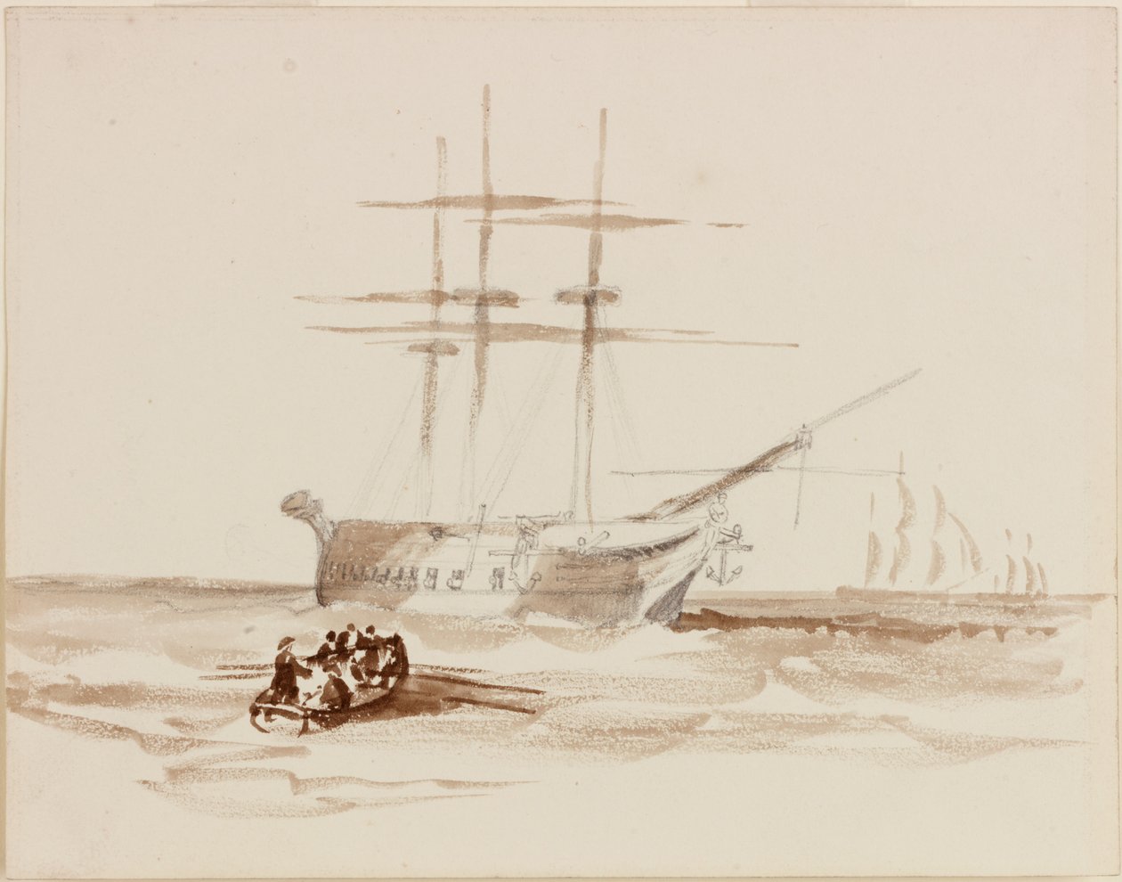 Studio compositivo per un paesaggio marino da John Wilson Carmichael