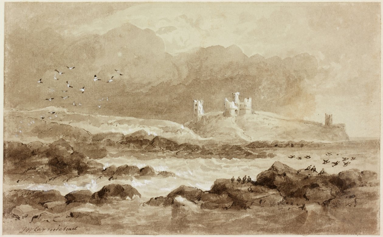 Dunstanburgh dal sud da John Wilson Carmichael