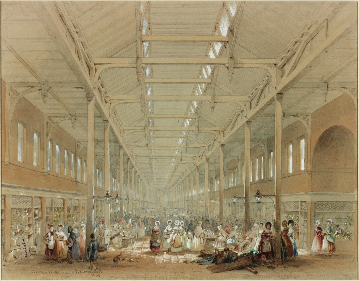 Interno del mercato di Grainger da John Wilson Carmichael