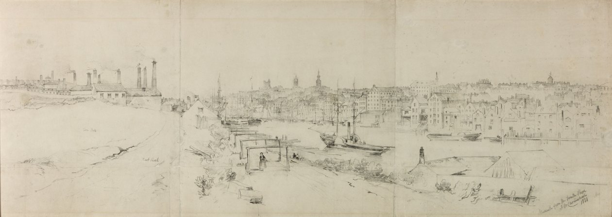 Newcastle dalla riva sud da John Wilson Carmichael