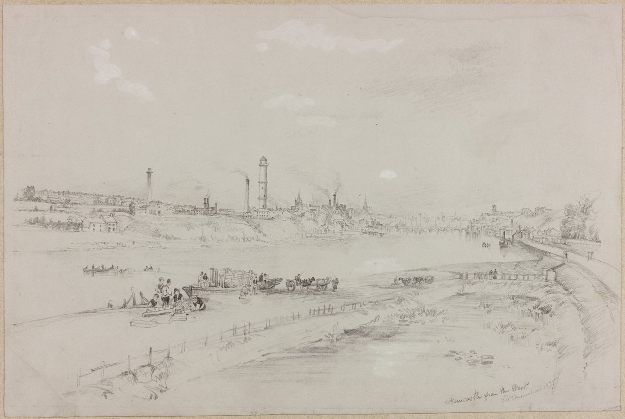 Newcastle upon Tyne da ovest, 1837 da John Wilson Carmichael