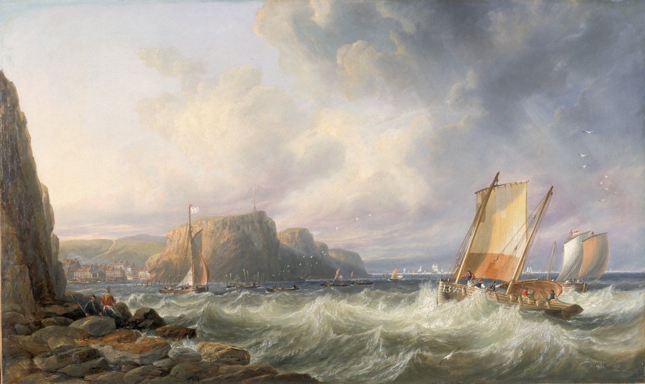 Al largo della costa dello Yorkshire (Staithes) da John Wilson Carmichael