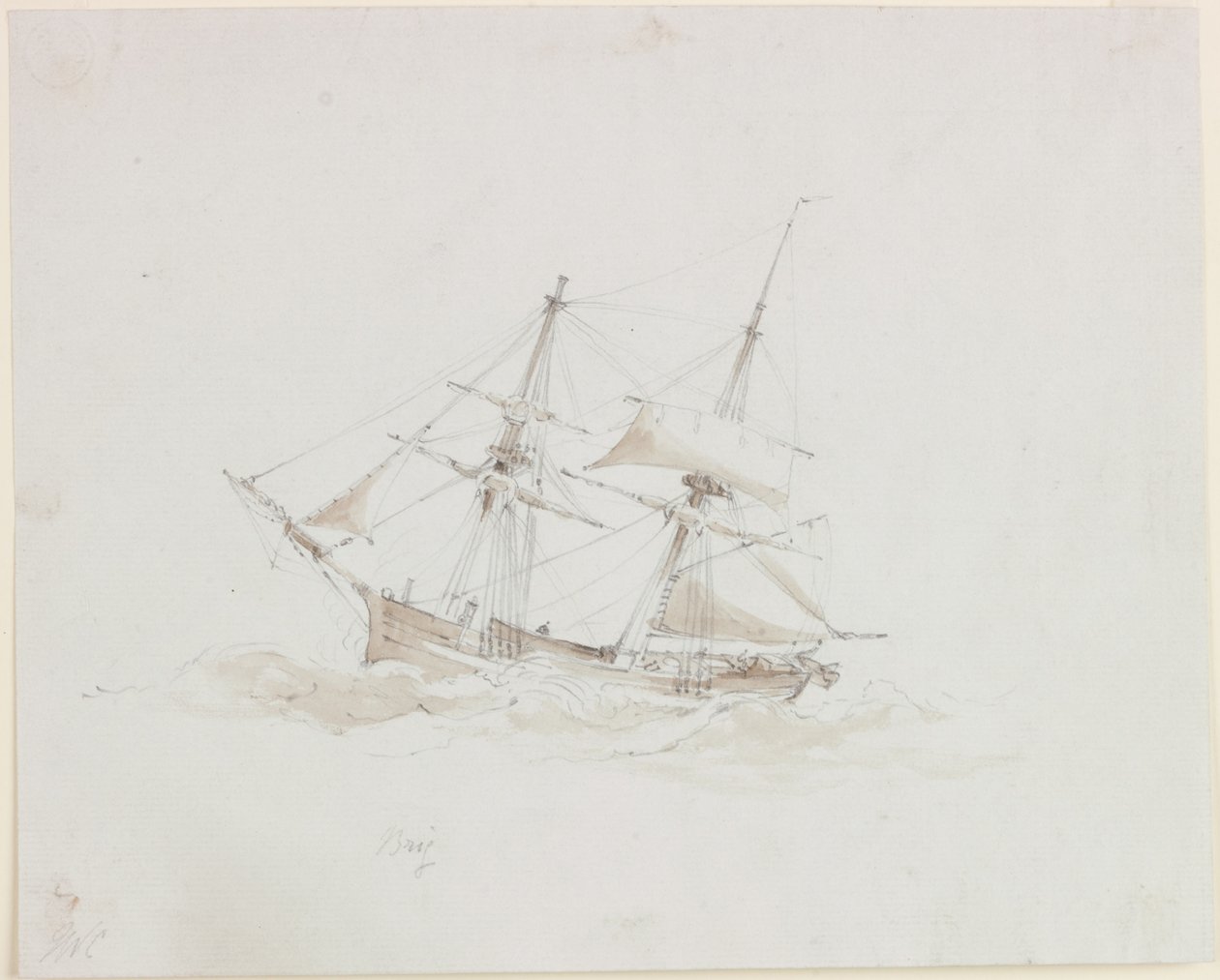Ritratto di nave - Brigantino da John Wilson Carmichael