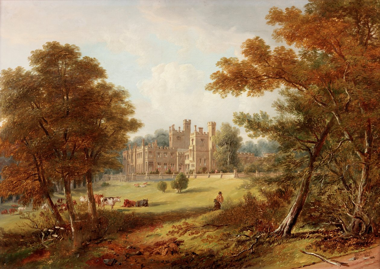 La Facciata del Giardino, Castello di Beaufront, 1845 da John Wilson Carmichael
