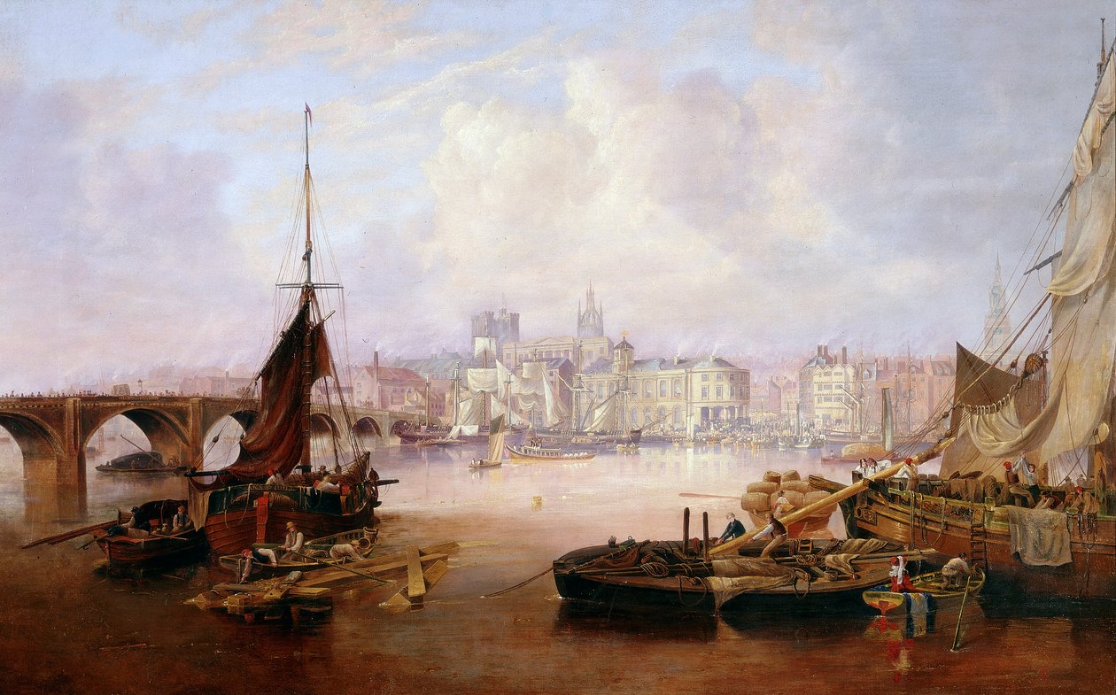 La chiatta del sindaco sul Tyne, 1828 da John Wilson Carmichael