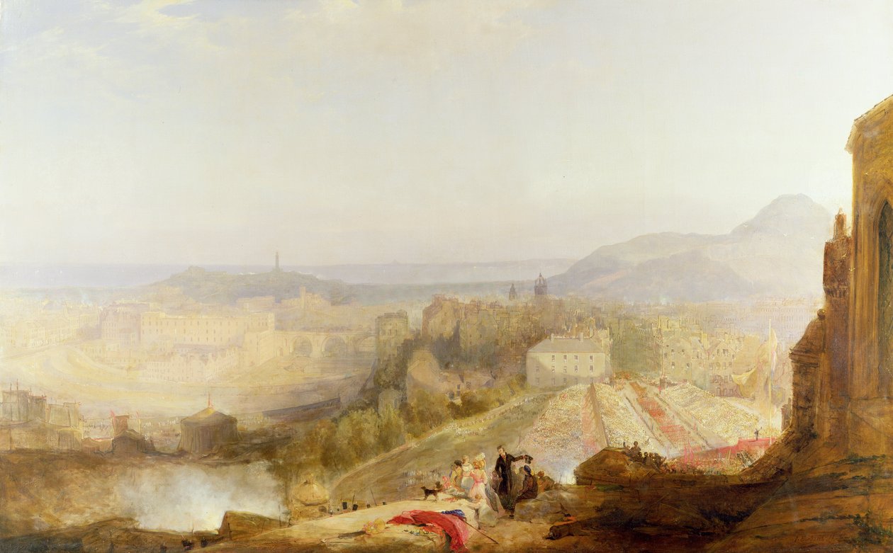 Revisione militare in occasione della visita di Giorgio IV a Edimburgo, 1823 da John Wilson Ewbank