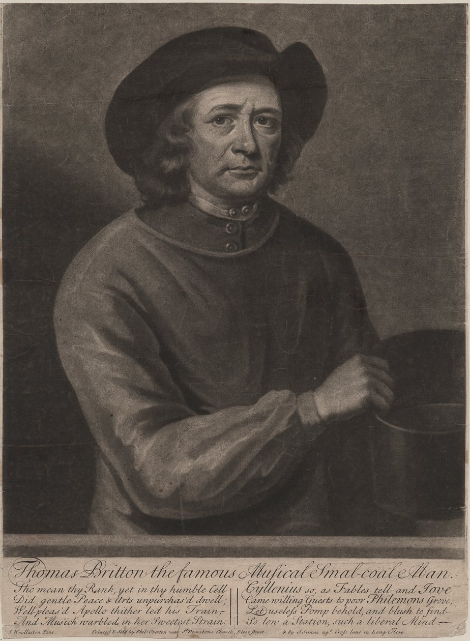 Thomas Britton, inciso da John Simon, 1703 da John Wollaston