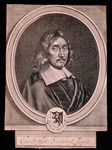 Ritratto di Christopher Simpson (c.1605-69) da John (after) Carwarden