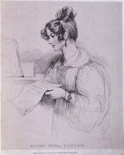 Mademoiselle Nina Sontag, inciso da William Sharp (1803-75) da John (after) Hayter