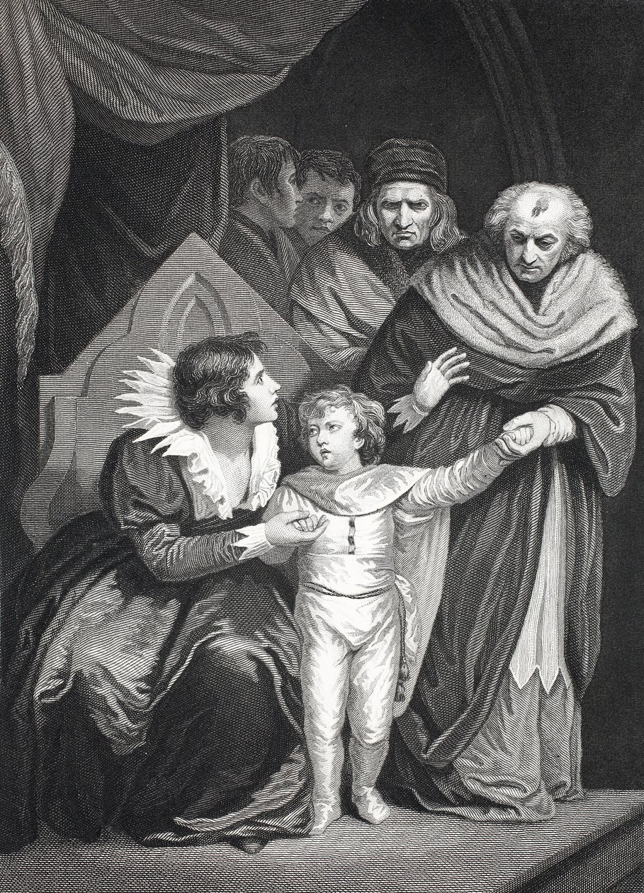 Elizabeth Woodville che consegna suo figlio da John (after) Opie
