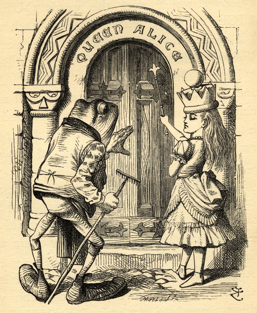 Alice e la rana, illustrazione da 