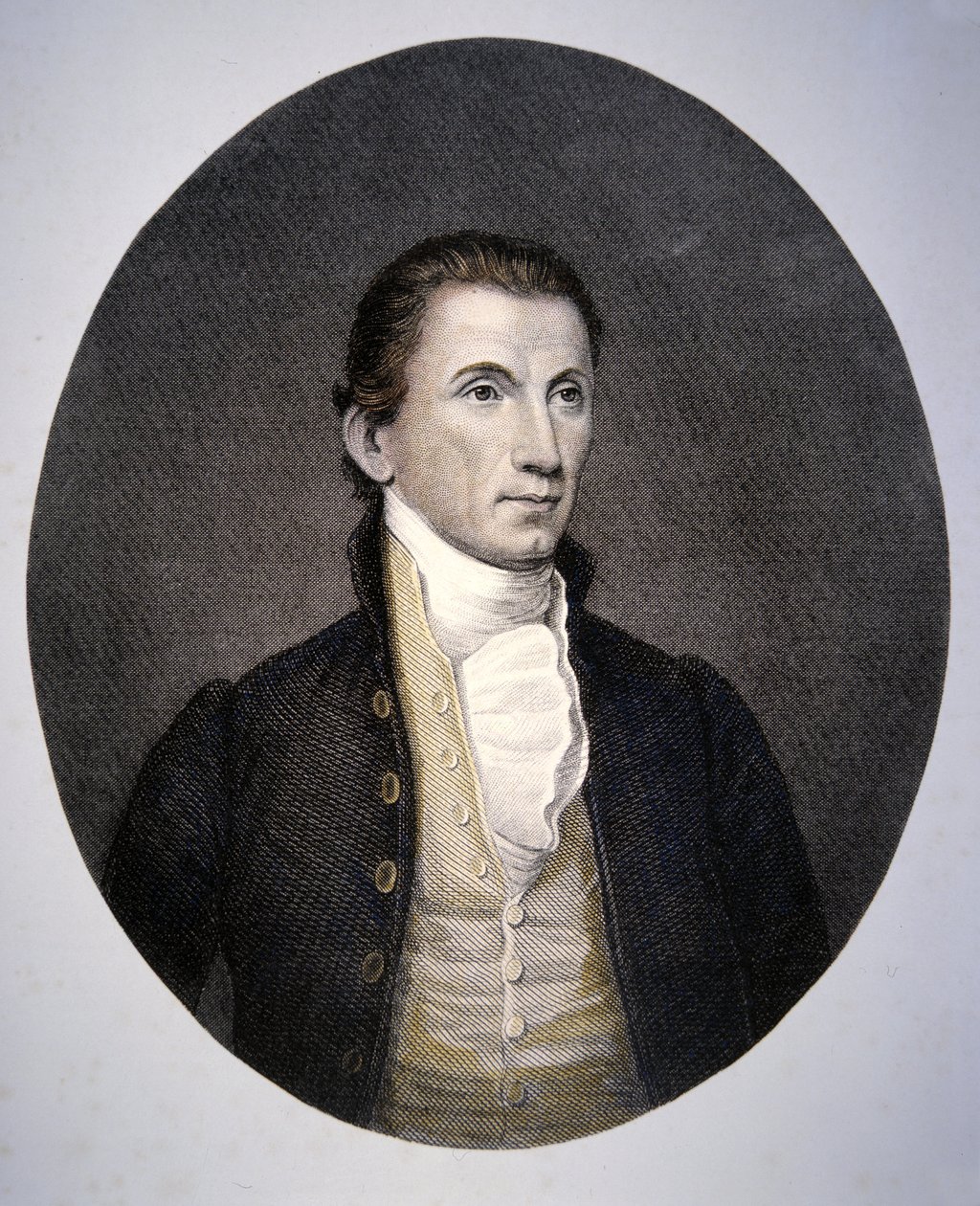 James Monroe (1758-1831) inciso da Asher Brown Durand (1796-1886) da John (after) Vanderlyn