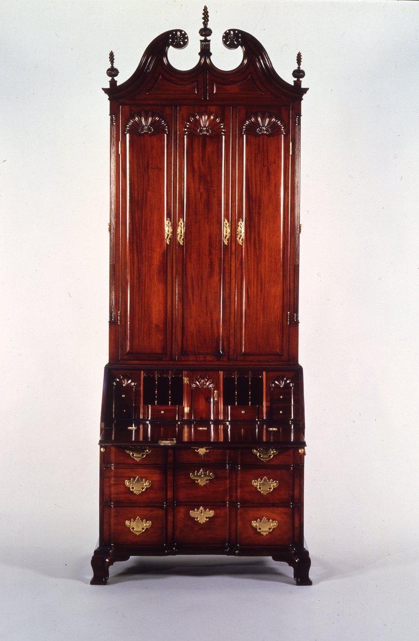 Scrivania e libreria Chippendale di Nicholas Brown, c.1760-70 da John (attr. to) Goddard