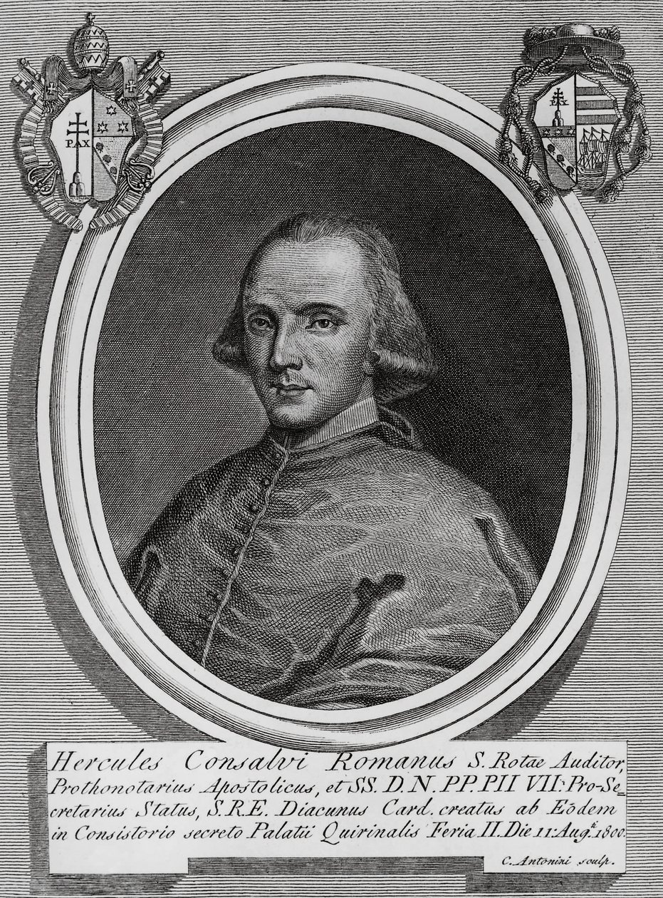 Ritratto di Ercole Consalvi (1757-1824), cardinale e politico italiano da Walter Charles Mills