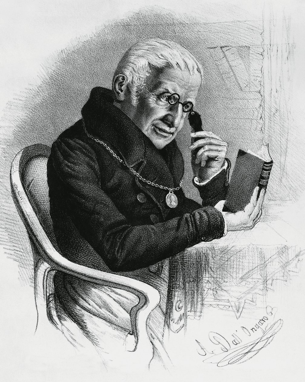 Ritratto di Lorenzo Rondolini (1752-1844), medico e scrittore italiano da Walter Charles Mills