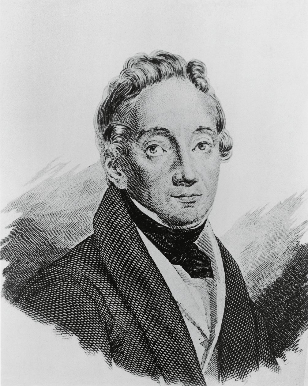 Ritratto di Pietro Colletta (1775-1831), generale e storico italiano, incisione da Walter Charles Mills