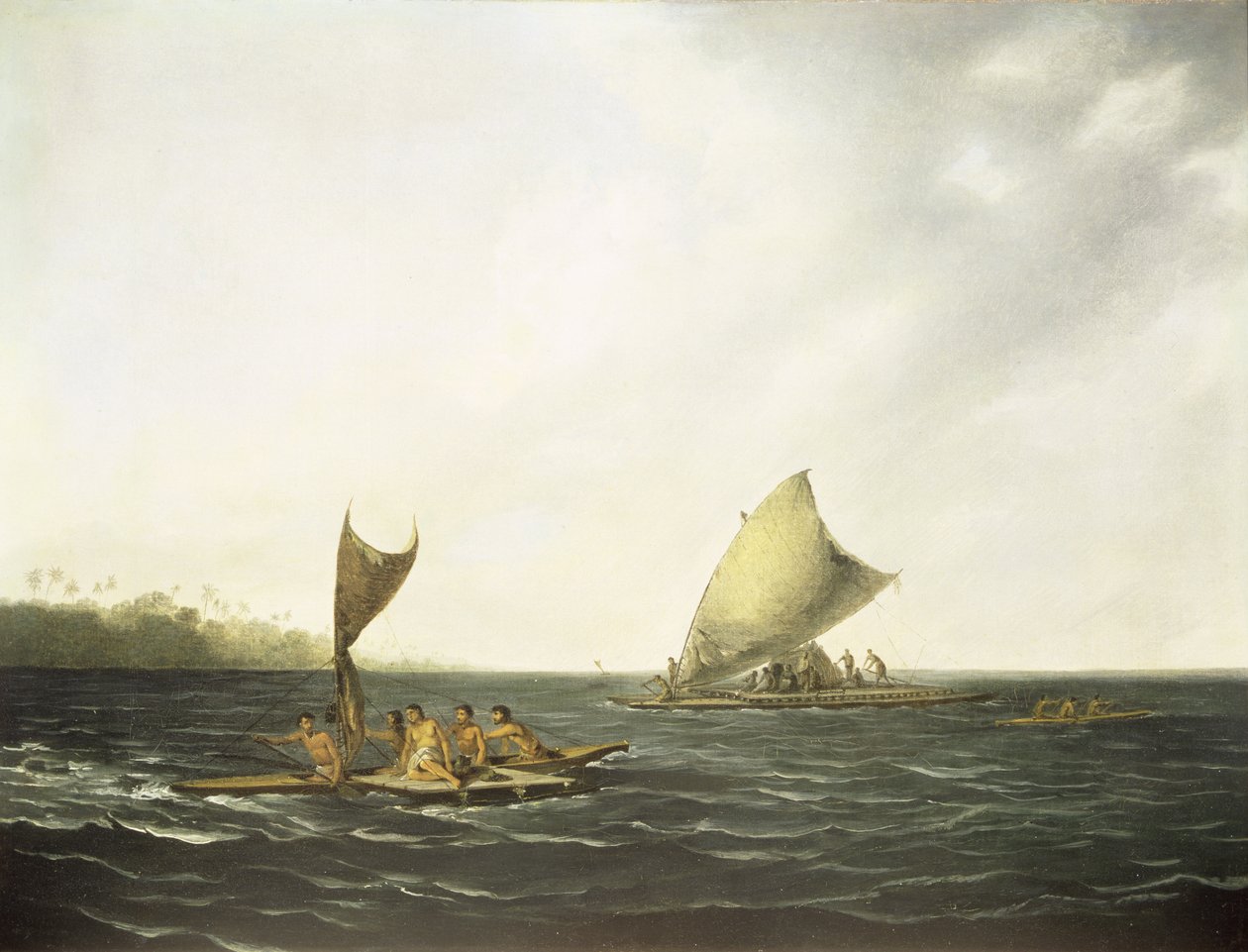 Canoe di Tonga (olio su tela) da John (attr. to) Webber