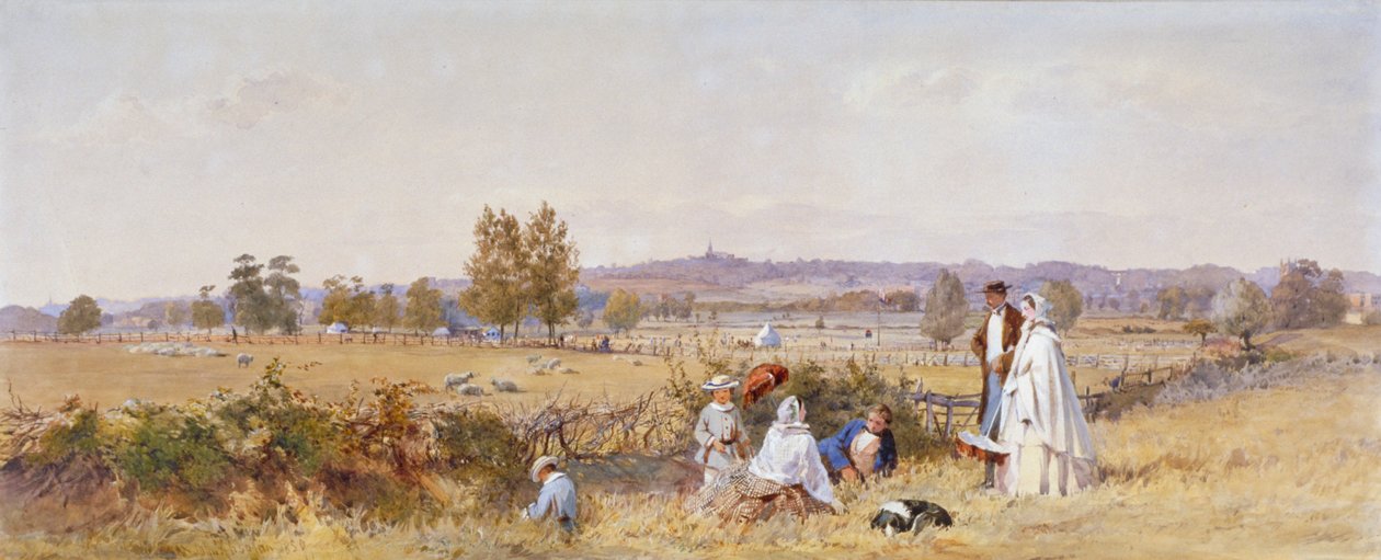 Campi dietro la prigione di Holloway, Islington, Londra, 1859 da John Absolon
