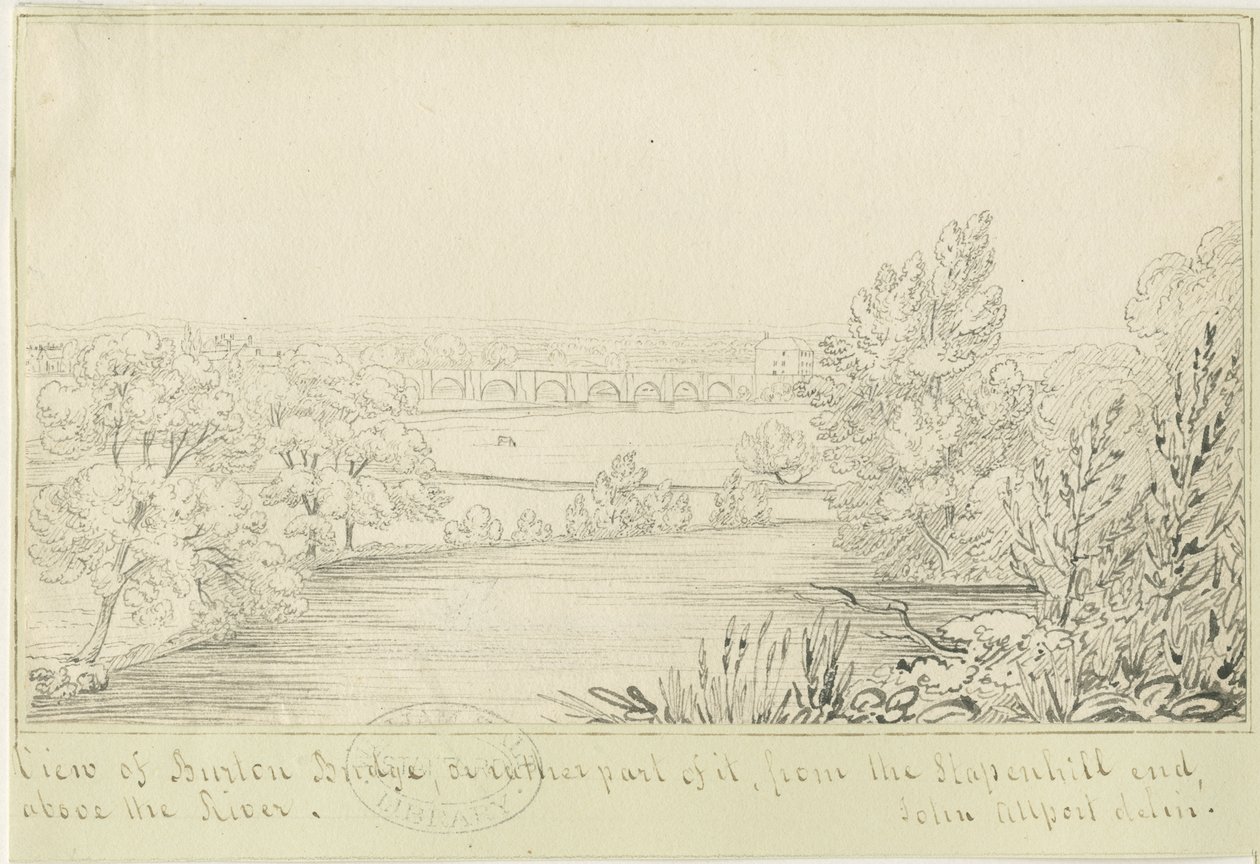 Burton-upon-Trent Ponte e Città da John Allport