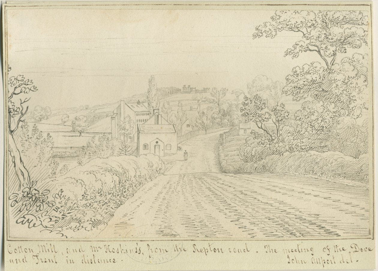 Burton-upon-Trent: disegno a penna e inchiostro, nd [1799-1854] da John Allport