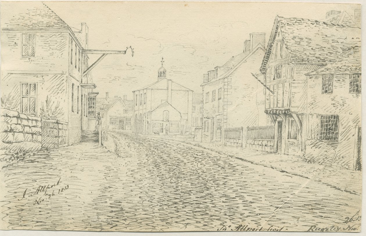 Rugeley Town: disegno a penna e inchiostro da John Allport