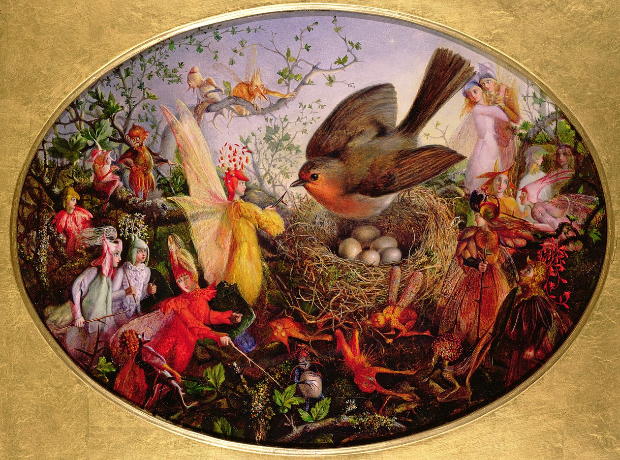 Il pettirosso difende il suo nido da John Anster Fitzgerald