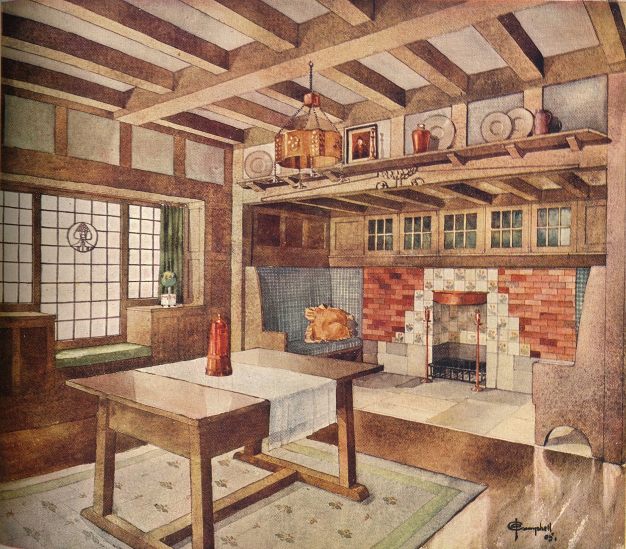 Progetto per il soggiorno di una piccola casa da John Archibald Campbell