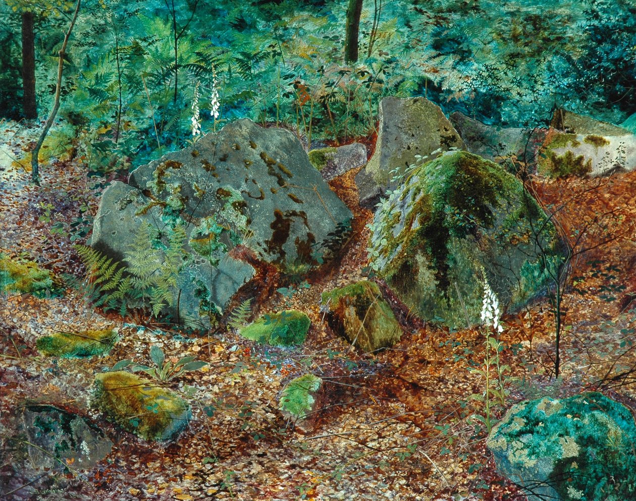 Una valle muschiosa, 1864 da John Atkinson Grimshaw