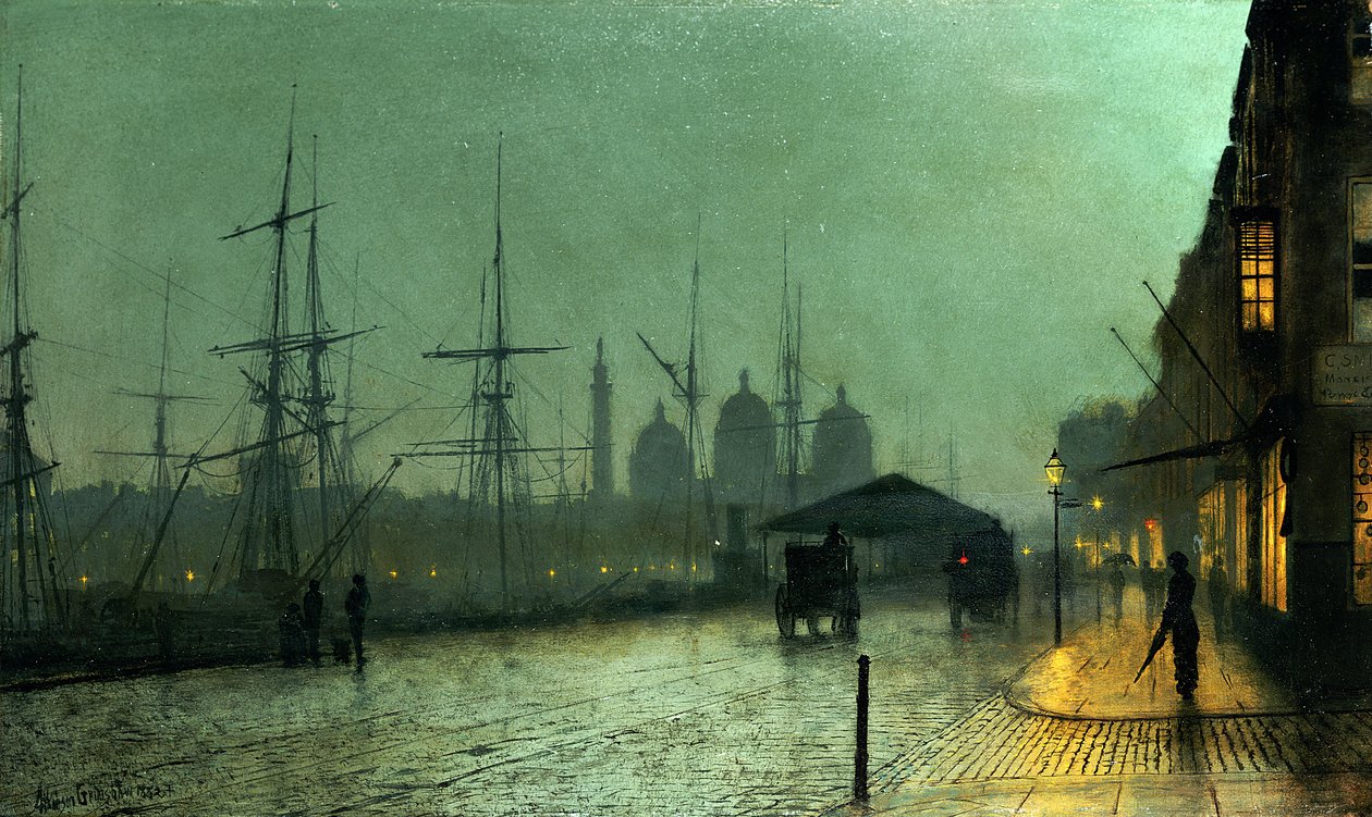 Humber Dockside, Hull, 1882 da John Atkinson Grimshaw