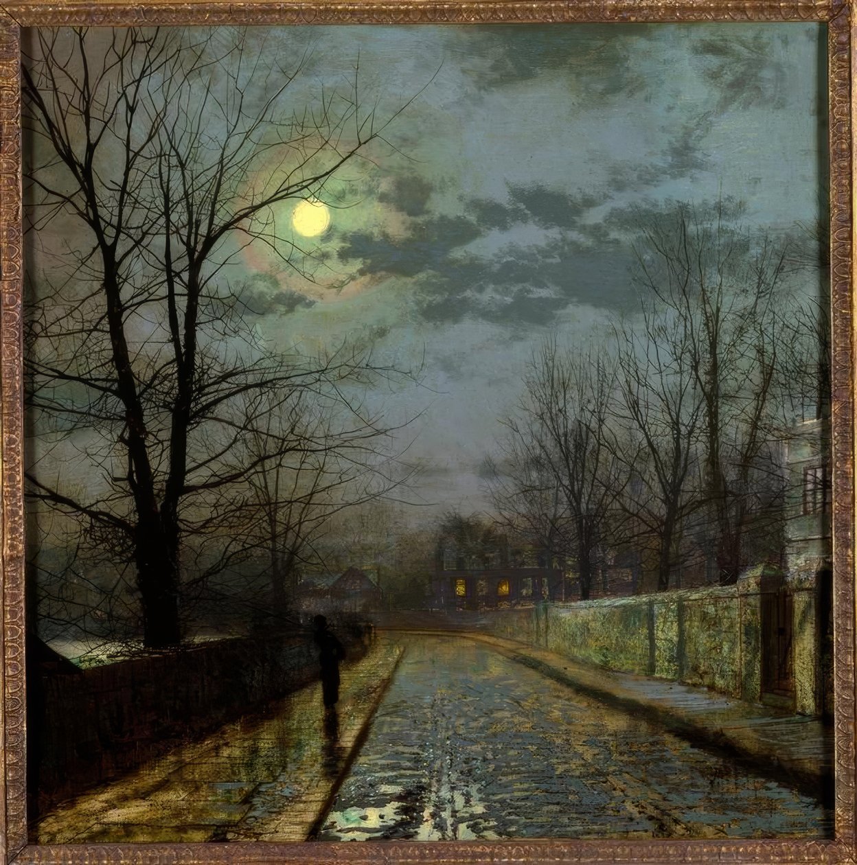 Strada nel Cheshire da John Atkinson Grimshaw