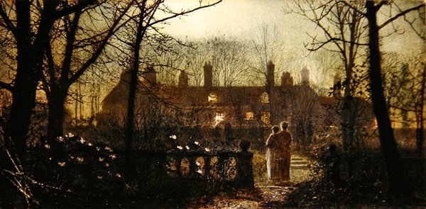 Scena al Chiaro di Luna con Due Figure da John Atkinson Grimshaw