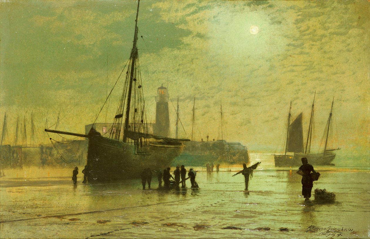 Il faro di Scarborough, 1877 da John Atkinson Grimshaw