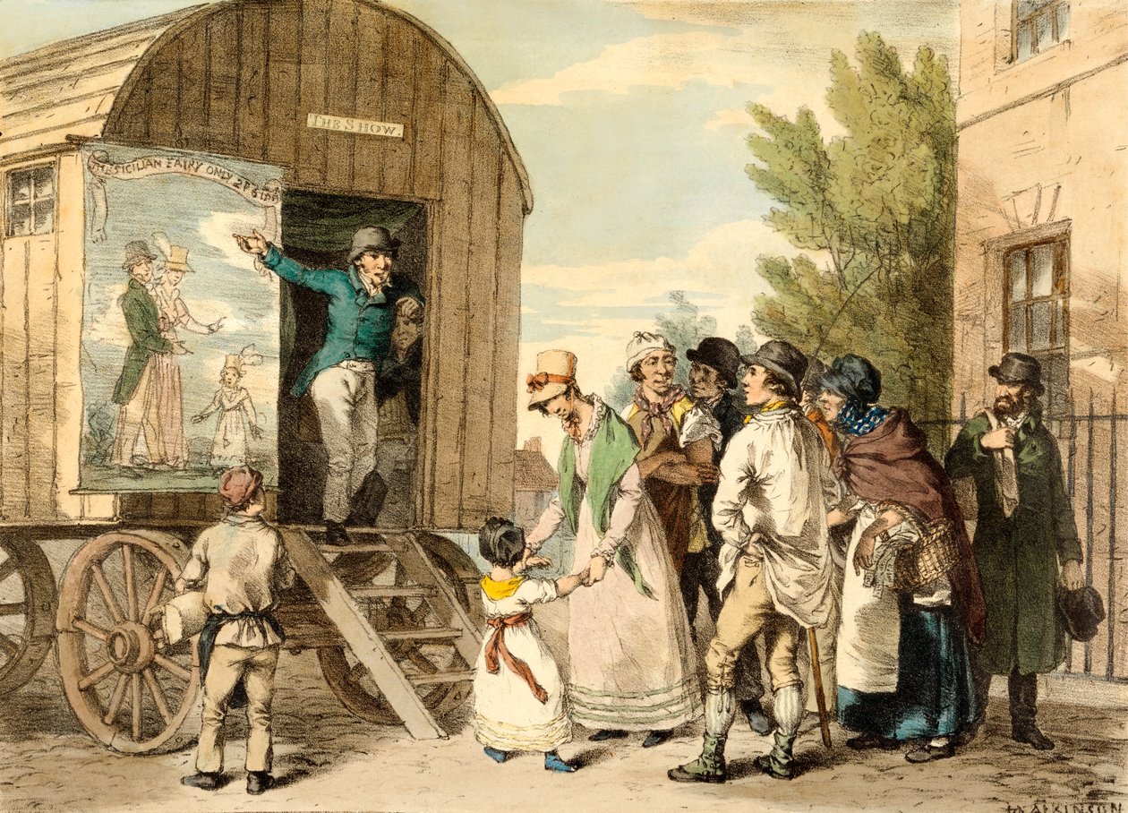 Lo spettacolo, pub. c1821 da John Augustus Atkinson